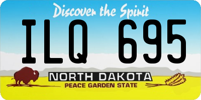ND license plate ILQ695