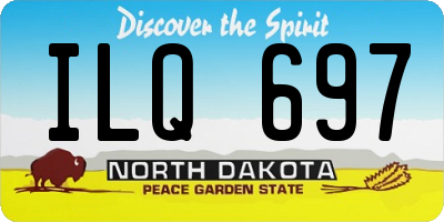 ND license plate ILQ697