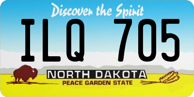ND license plate ILQ705
