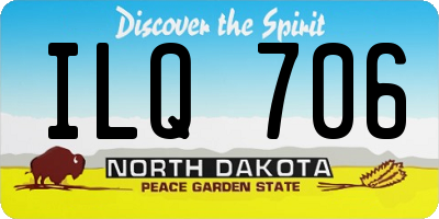 ND license plate ILQ706