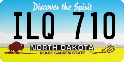ND license plate ILQ710