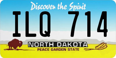 ND license plate ILQ714