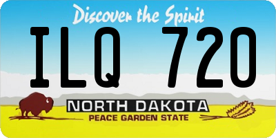 ND license plate ILQ720
