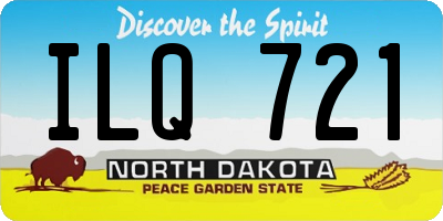 ND license plate ILQ721