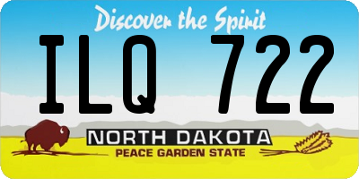 ND license plate ILQ722