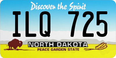 ND license plate ILQ725