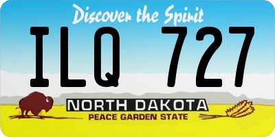 ND license plate ILQ727