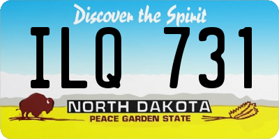 ND license plate ILQ731