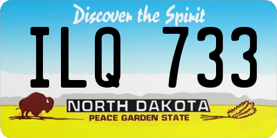 ND license plate ILQ733