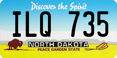 ND license plate ILQ735