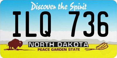ND license plate ILQ736