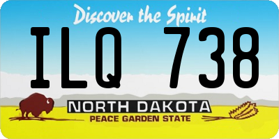 ND license plate ILQ738