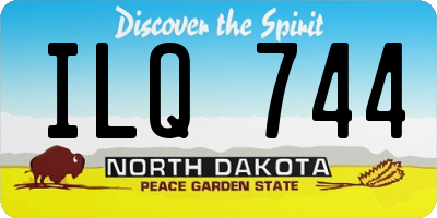 ND license plate ILQ744