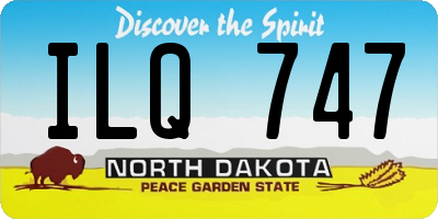 ND license plate ILQ747