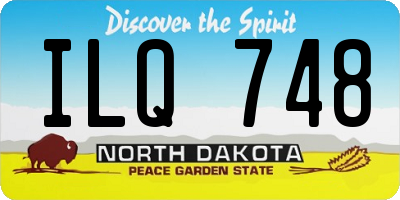 ND license plate ILQ748