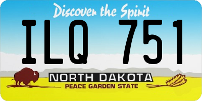 ND license plate ILQ751