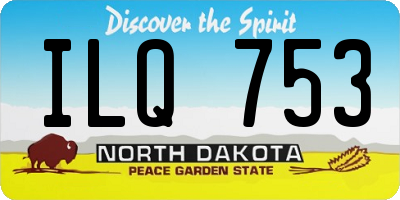 ND license plate ILQ753