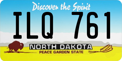 ND license plate ILQ761