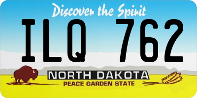 ND license plate ILQ762