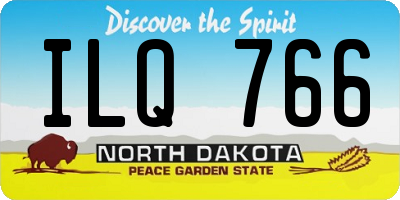 ND license plate ILQ766