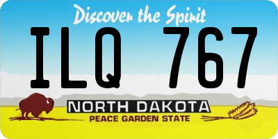 ND license plate ILQ767