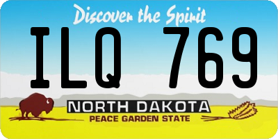 ND license plate ILQ769