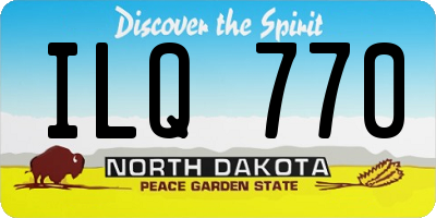 ND license plate ILQ770