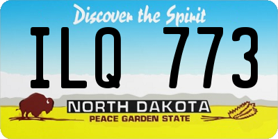 ND license plate ILQ773