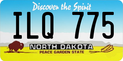 ND license plate ILQ775