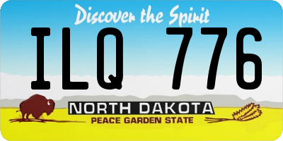 ND license plate ILQ776