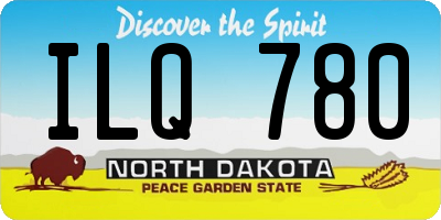 ND license plate ILQ780