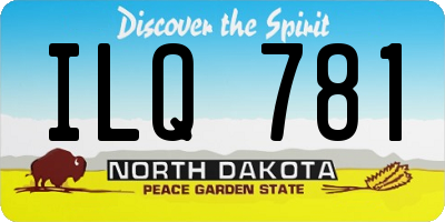 ND license plate ILQ781