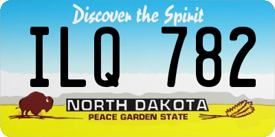 ND license plate ILQ782