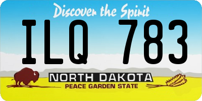 ND license plate ILQ783