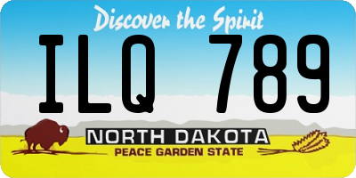 ND license plate ILQ789