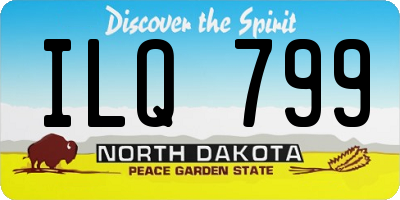 ND license plate ILQ799