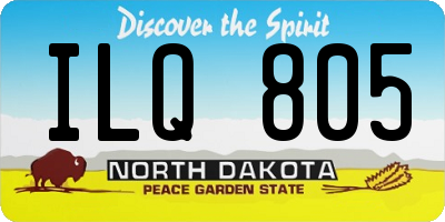 ND license plate ILQ805