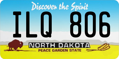 ND license plate ILQ806