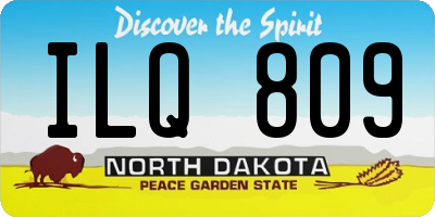 ND license plate ILQ809