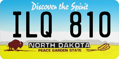 ND license plate ILQ810