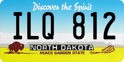 ND license plate ILQ812