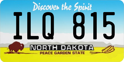 ND license plate ILQ815