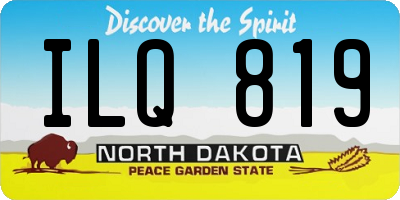 ND license plate ILQ819