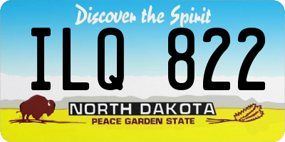 ND license plate ILQ822