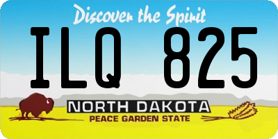 ND license plate ILQ825