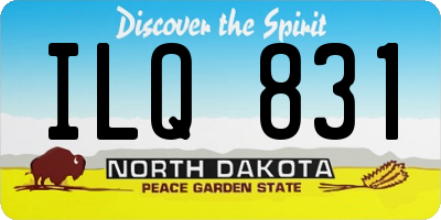 ND license plate ILQ831