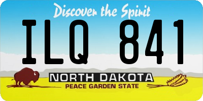ND license plate ILQ841