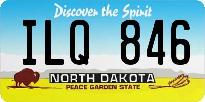 ND license plate ILQ846