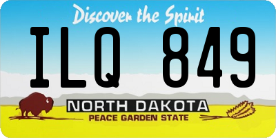 ND license plate ILQ849