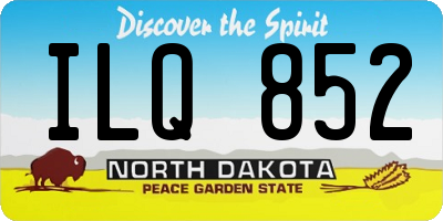ND license plate ILQ852